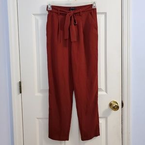 High-Waisted Belted Pants
